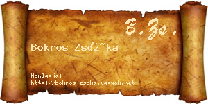 Bokros Zsóka névjegykártya